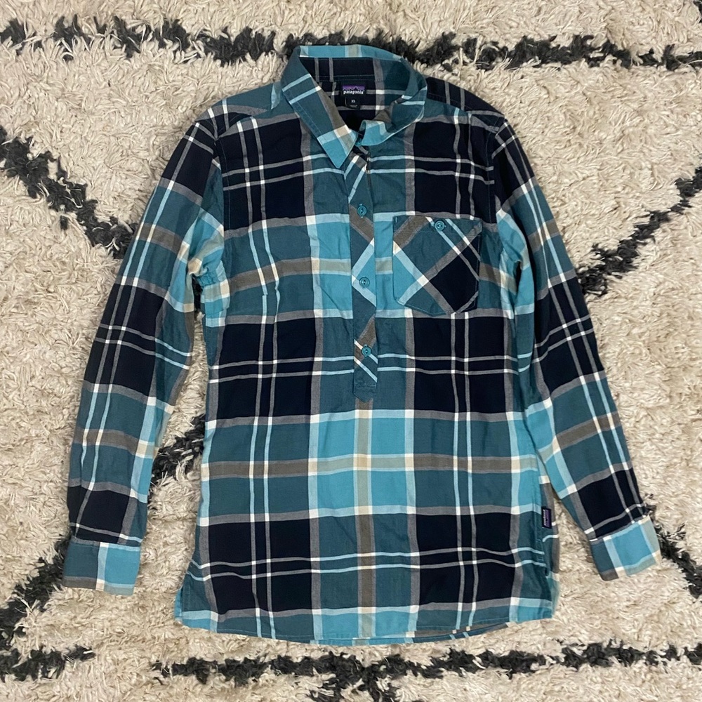 Patagonia Plaid Pull On Flannel Tunic